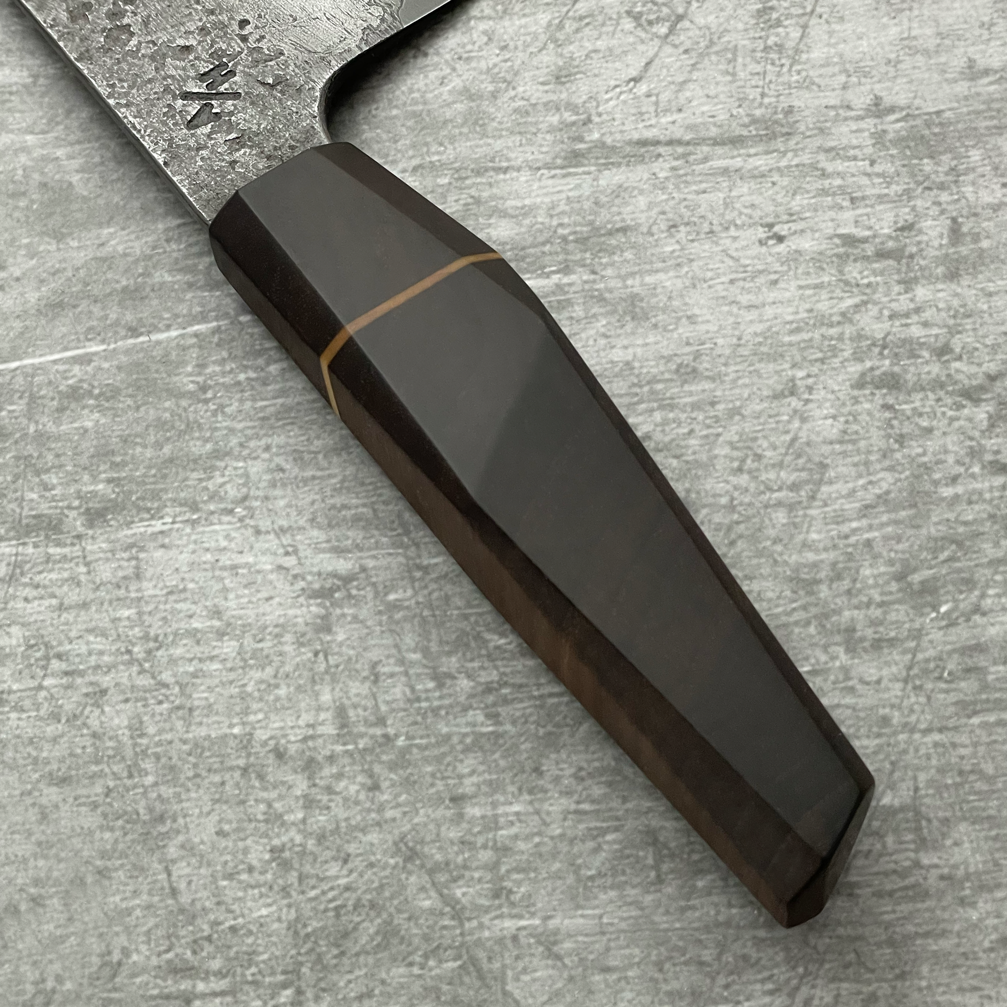 Wrought Iron San Mai Petty Knife