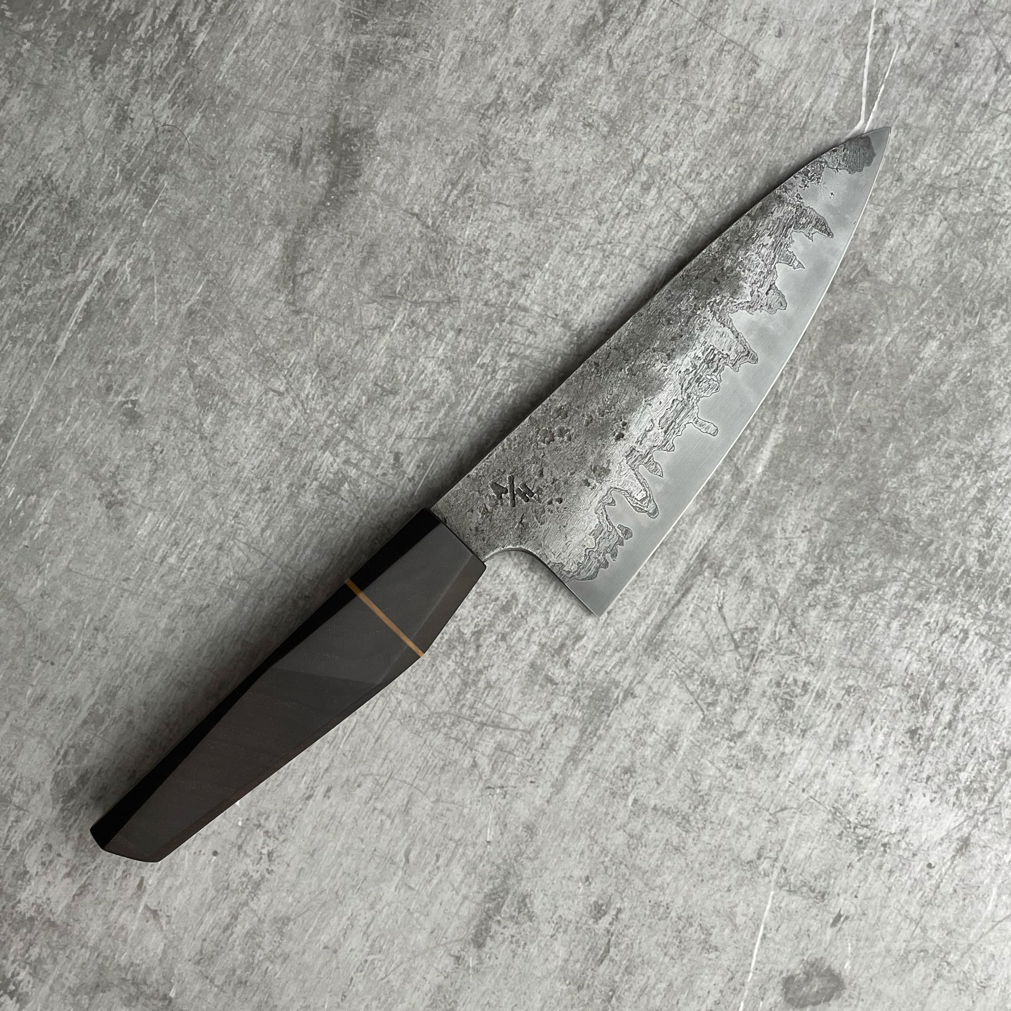 Wrought Iron San Mai Petty Knife