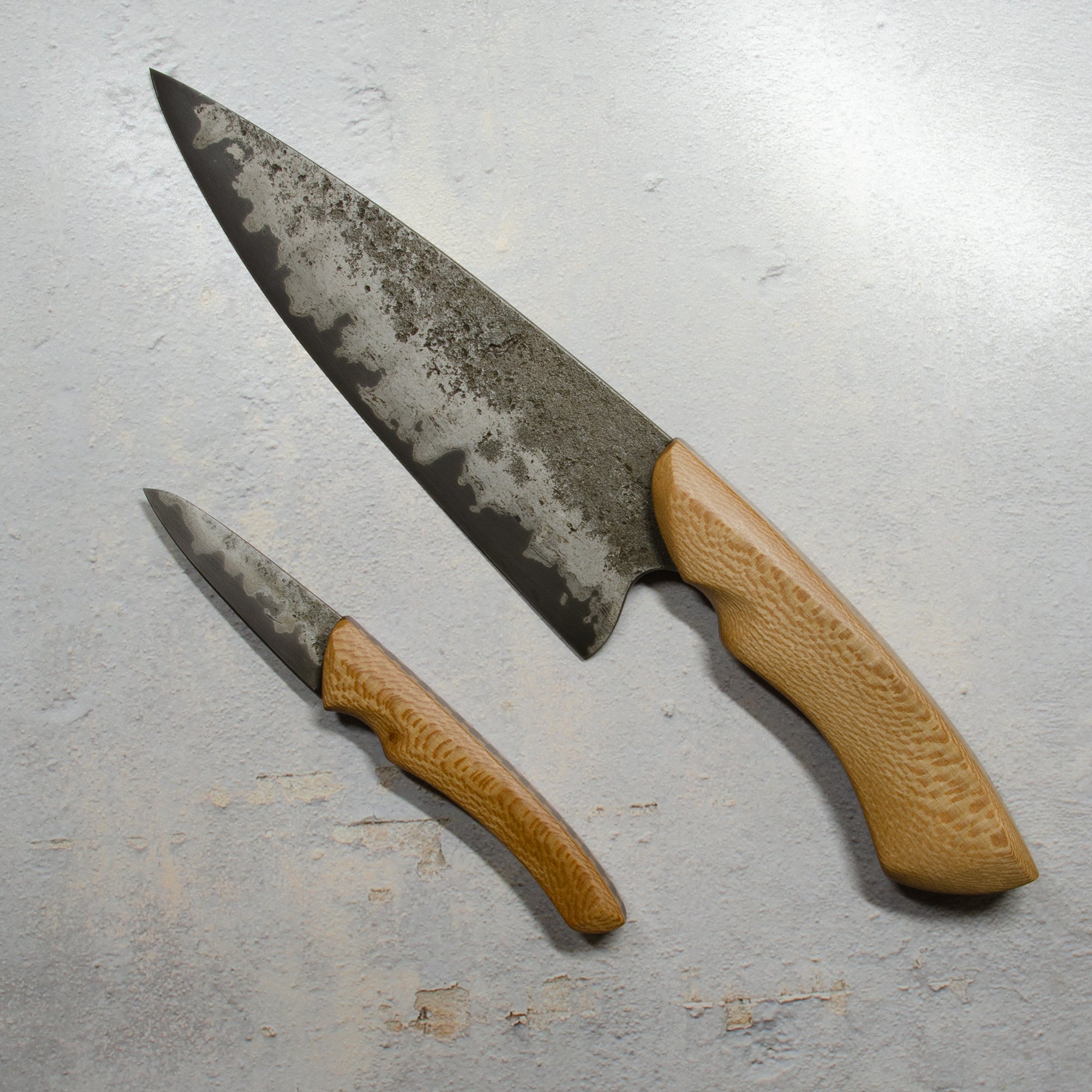 Custom Farm House Chef and Paring Knife Set
