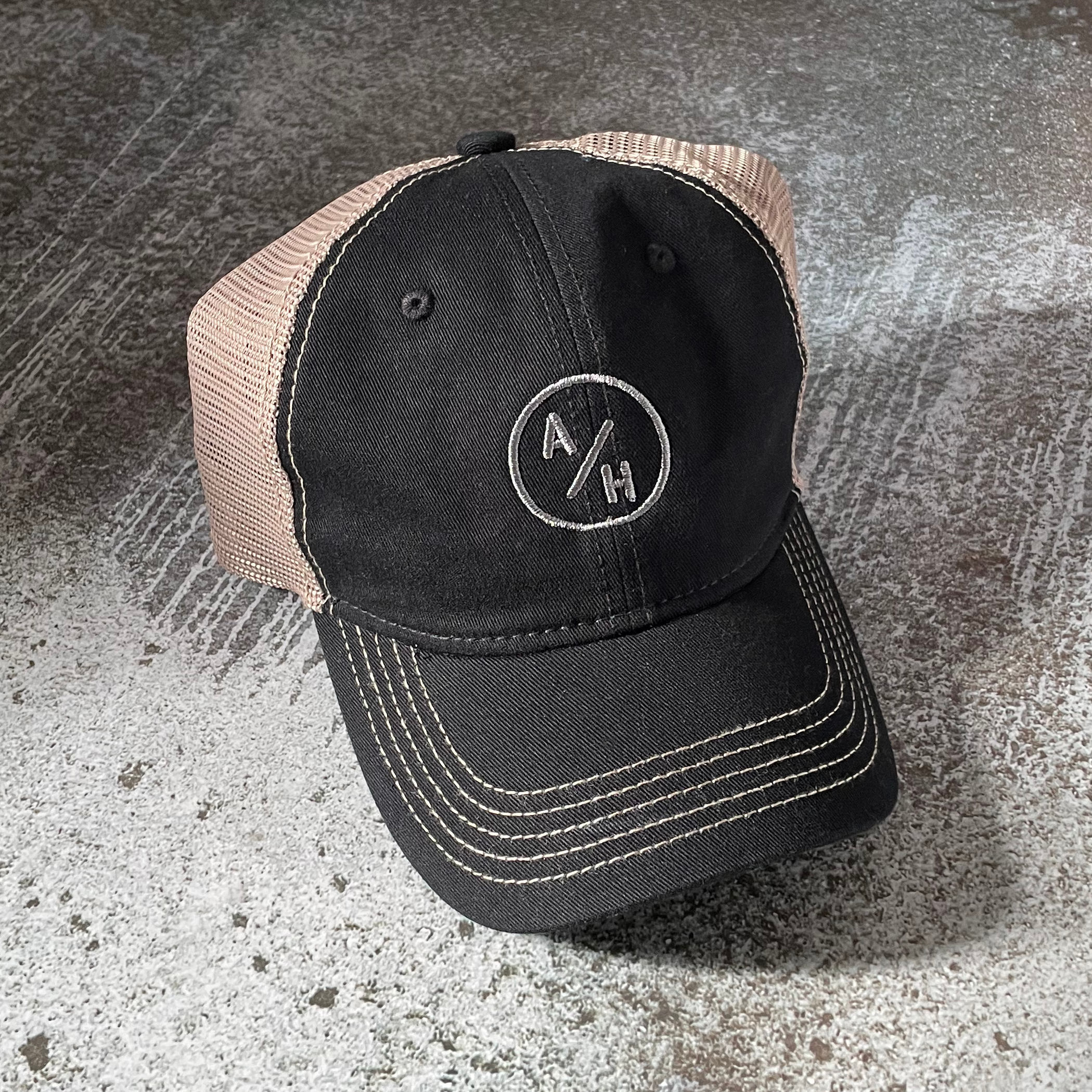 A/H Black & Tan Trucker Hat